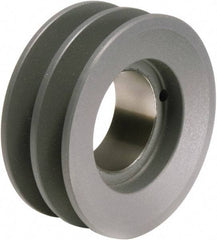 TB Wood's - 2 Groove, 1/2 to 1-1/2 Bore Diam, 3-3/4" Outside Diam, QD Bushed V Belt Sheave - 3.0 A Diam Belt Pitch - Exact Tool & Supply