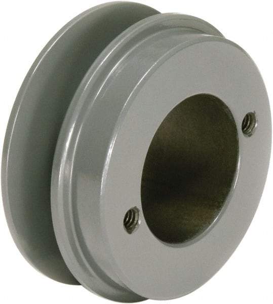 TB Wood's - 1 Groove, 1/2 to 1-1/2 Bore Diam, 3.55" Outside Diam, QD Bushed V Belt Sheave - 2.8 A Diam Belt Pitch - Exact Tool & Supply