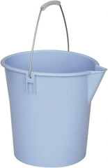 Ability One - 12 Qt, Plastic Round Blue Single Pail with Pour Spout - Handle Included - Exact Tool & Supply