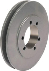TB Wood's - 1 Groove, 1/2 to 1-5/8 Bore Diam, 5.6" Outside Diam, QD Bushed V Belt Sheave - 5.60 3V Diam Belt Pitch - Exact Tool & Supply