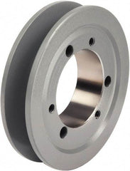 TB Wood's - 1 Groove, 1/2 to 1-1/4 Bore Diam, 3.15" Outside Diam, QD Bushed V Belt Sheave - 3.20 3V Diam Belt Pitch - Exact Tool & Supply
