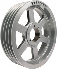 TB Wood's - 4 Groove, 7/8 to 3-1/2 Bore Diam, 21.2" Outside Diam, QD Bushed V Belt Sheave - 21.2 5V Diam Belt Pitch - Exact Tool & Supply