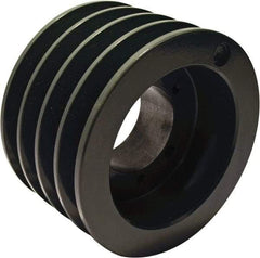 TB Wood's - 4 Groove, 1/2 to 2-15/16 Bore Diam, 7.9" Outside Diam, QD Bushed V Belt Sheave - 7.50 C Diam Belt Pitch - Exact Tool & Supply