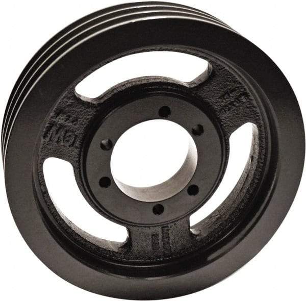 TB Wood's - 3 Groove, 1/2 to 2-1/2 Bore Diam, 10.6" Outside Diam, QD Bushed V Belt Sheave - 10.60 3V Diam Belt Pitch - Exact Tool & Supply