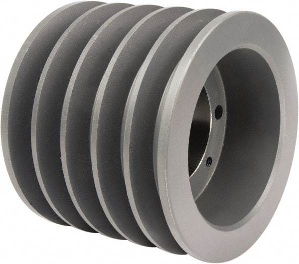 TB Wood's - 5 Groove, 1/2 to 2-15/16 Bore Diam, 7.9" Outside Diam, QD Bushed V Belt Sheave - 7.50 C Diam Belt Pitch - Exact Tool & Supply