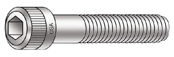 Armor Coat - #6-32 UNC Hex Socket Drive, Socket Cap Screw - Alloy Steel, Armor Coat Finish, Fully Threaded, 1" Length Under Head - Exact Tool & Supply