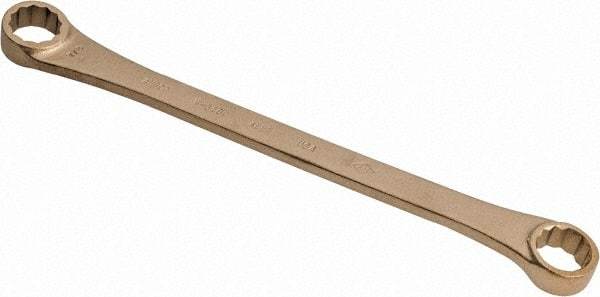 Ampco - 13/16" x 7/8" 12 Point Offset Box Wrench - Double End, 12-1/4" OAL, Aluminum Bronze - Exact Tool & Supply