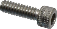 Made in USA - #4-40 UNC Hex Socket Drive, Socket Cap Screw - Grade 18-8 Stainless Steel, Uncoated, 3/8" Length Under Head - Exact Tool & Supply