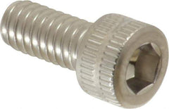 Made in USA - #8-32 UNC Hex Socket Drive, Socket Cap Screw - Grade 18-8 Stainless Steel, Uncoated, 3/8" Length Under Head - Exact Tool & Supply