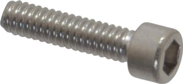 Made in USA - #2-56 UNC Hex Socket Drive, Socket Cap Screw - Grade 18-8 Stainless Steel, Uncoated, 3/8" Length Under Head - Exact Tool & Supply