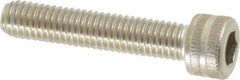 Made in USA - #10-32 UNF Hex Socket Drive, Socket Cap Screw - Grade 18-8 Stainless Steel, Uncoated, 1" Length Under Head - Exact Tool & Supply