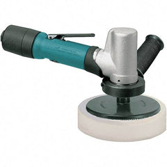 Dynabrade - 4 to 5" Pad Diam, 3,200 RPM, 0.4 hp, Handheld Pneumatic Buffer - 24 CFM, 3/8-24" Spindle Thread, 1/4 NPT Inlet - Exact Tool & Supply