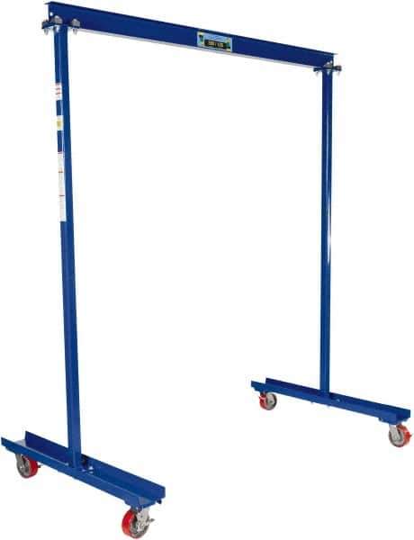 Vestil - 600 Lb Load Capacity, Steel Gantry Crane - 6' Span - Exact Tool & Supply