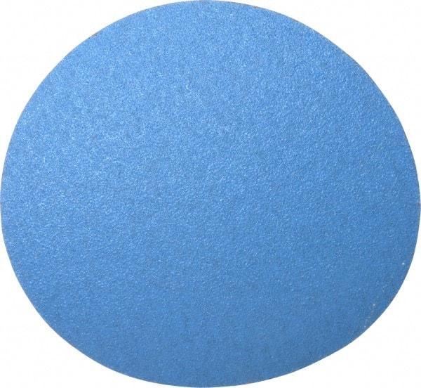 Norton - 12" Diam, 36 Grit Zirconia Alumina Adhesive PSA Disc - Very Coarse, Blue, Y Weighted Cloth Backing, Flexible - Exact Tool & Supply