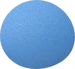 Norton - 12" Diam, 36 Grit Zirconia Alumina Adhesive PSA Disc - Very Coarse, Blue, Y Weighted Cloth Backing, Flexible - Exact Tool & Supply