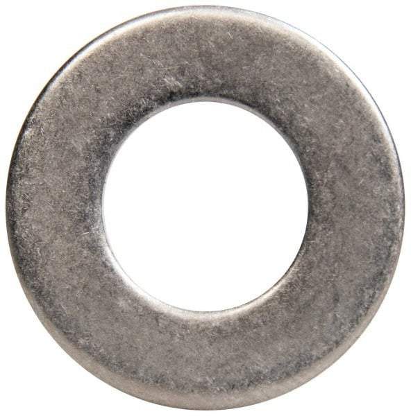 Made in USA - 7/16" Screw, Grade 300 Stainless Steel Standard Flat Washer - 0.469" ID x 0.922" OD, 0.051" Thick, Passivated Finish, Meets Military Specifications - Exact Tool & Supply