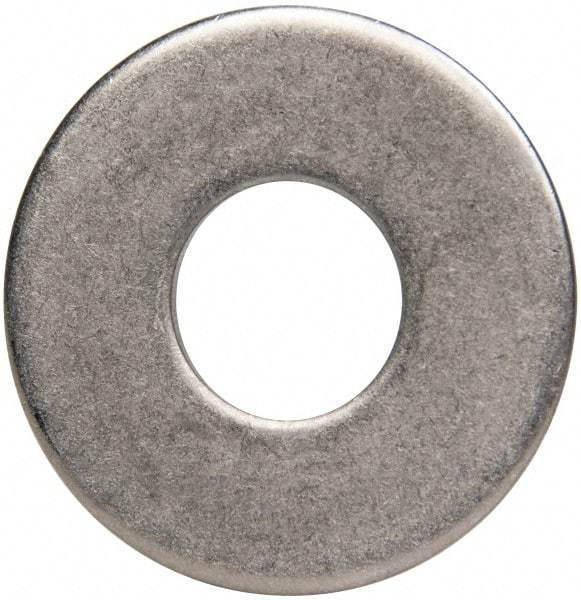 Made in USA - 7/16" Screw, Grade 300 Stainless Steel Standard Flat Washer - 1/2" ID x 1-1/4" OD, 0.064" Thick, Plain Finish, Meets Military Specifications - Exact Tool & Supply