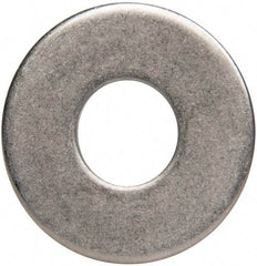Made in USA - 7/16" Screw, Grade 300 Stainless Steel Standard Flat Washer - 1/2" ID x 1-1/4" OD, 0.064" Thick, Plain Finish, Meets Military Specifications - Exact Tool & Supply