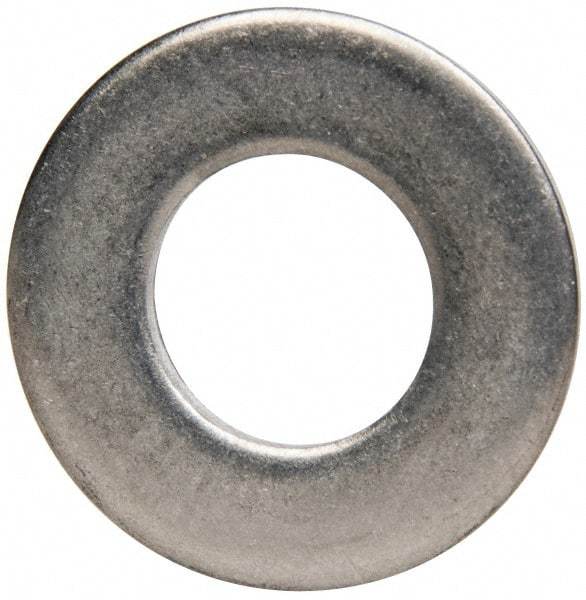 Made in USA - 1/2" Screw, Grade 300 Stainless Steel Standard Flat Washer - 0.531" ID x 1.062" OD, 0.074" Thick, Plain Finish, Meets Military Specifications - Exact Tool & Supply