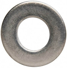 Made in USA - 1/2" Screw, Grade 300 Stainless Steel Standard Flat Washer - 0.531" ID x 1.062" OD, 0.074" Thick, Plain Finish, Meets Military Specifications - Exact Tool & Supply