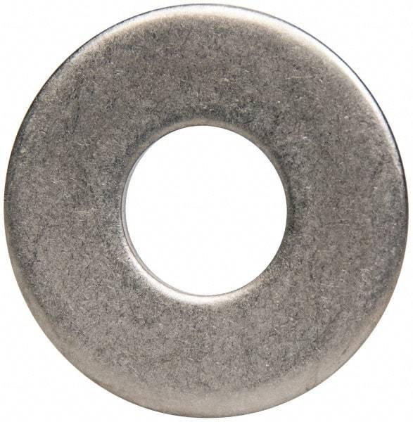 Made in USA - 1/2" Screw, Grade 300 Stainless Steel Standard Flat Washer - 0.562" ID x 1-3/8" OD, 0.086" Thick, Plain Finish, Meets Military Specifications - Exact Tool & Supply