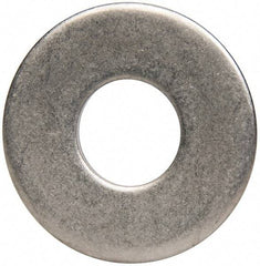 Made in USA - 1/2" Screw, Grade 300 Stainless Steel Standard Flat Washer - 0.562" ID x 1-3/8" OD, 0.086" Thick, Plain Finish, Meets Military Specifications - Exact Tool & Supply