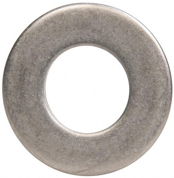 Made in USA - 5/8" Screw, Grade 300 Stainless Steel Standard Flat Washer - 0.656" ID x 1.312" OD, 0.074" Thick, Passivated Finish, Meets Military Specifications - Exact Tool & Supply