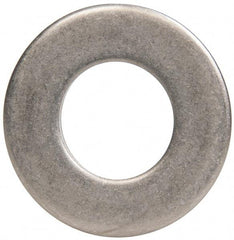 Made in USA - 5/8" Screw, Grade 300 Stainless Steel Standard Flat Washer - 0.656" ID x 1.312" OD, 0.074" Thick, Passivated Finish, Meets Military Specifications - Exact Tool & Supply