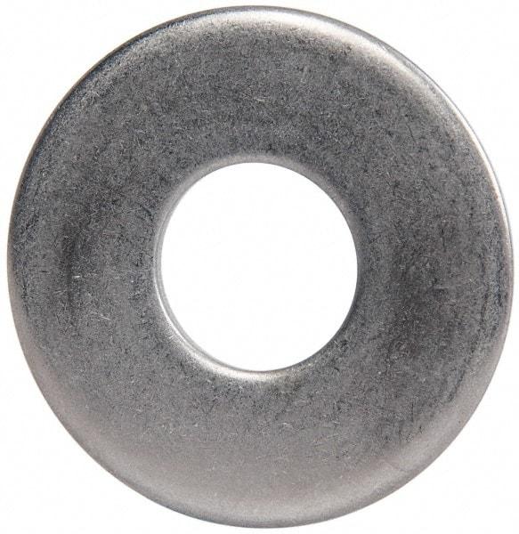 Made in USA - 5/8" Screw, Grade 300 Stainless Steel Standard Flat Washer - 0.688" ID x 1-3/4" OD, 0.108" Thick, Passivated Finish, Meets Military Specifications - Exact Tool & Supply