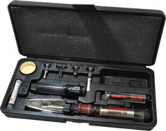 Solder-It - 9 Piece Soldering Iron Kit - Includes Blow Torch Tip, 1.6mm Conical, 2.4mm Chisel, Hot Knife, Heat Blower, Spare Orifice, Heat Reflector, Manual, Vented Safety Cap - Exact Tool & Supply