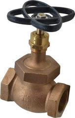 NIBCO - 1-1/4" Pipe, Threaded Ends, Bronze Integral Globe Valve - PTFE Disc, Screw-In Bonnet, 200 psi WOG, 125 psi WSP, Class 125 - Exact Tool & Supply