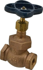 NIBCO - 1/4" Pipe, Threaded Ends, Bronze Integral Globe Valve - PTFE Disc, Screw-In Bonnet, 200 psi WOG, 125 psi WSP, Class 125 - Exact Tool & Supply