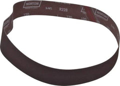 Norton - 2" Wide x 42" OAL, 120 Grit, Aluminum Oxide Abrasive Belt - Aluminum Oxide, Fine, Coated, Series R228 - Exact Tool & Supply