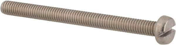 Value Collection - M3x0.50, 35mm Length Under Head Slotted Drive Machine Screw - Cheese Head, Grade 4.8 Steel, Zinc-Plated Finish, Without Washer - Exact Tool & Supply
