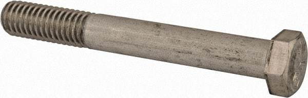 Made in USA - 3/8-16 UNC, 3" Length Under Head Hex Head Cap Screw - Grade 18-8 Stainless Steel, Uncoated, 9/16" Hex - Exact Tool & Supply