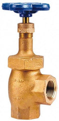 NIBCO - 3/4" Pipe, Class 150, Threaded Bronze Renewable Angle Gate Valve - 300 WOG, 150 WSP, Union Bonnet - Exact Tool & Supply