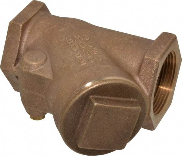 NIBCO - 1-1/2" Bronze Check Valve - Y-Pattern, FNPT x FNPT, 200 WOG - Exact Tool & Supply