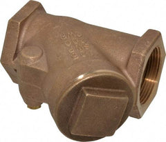 NIBCO - 1-1/2" Bronze Check Valve - Y-Pattern, FNPT x FNPT, 200 WOG - Exact Tool & Supply