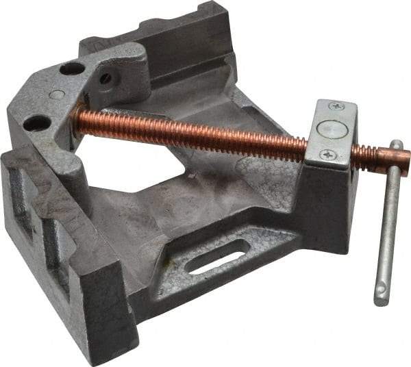 Strong Hand Tools - Fixed Angle, 2 Axes, 4.8" Long, 1.38" Jaw Height, 3-3/4" Max Capacity, Cast Iron Angle & Corner Clamp - 90° Clamping Angle - Exact Tool & Supply