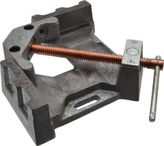 Strong Hand Tools - Fixed Angle, 2 Axes, 4.8" Long, 1.38" Jaw Height, 3-3/4" Max Capacity, Cast Iron Angle & Corner Clamp - 90° Clamping Angle - Exact Tool & Supply