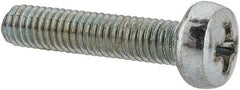 Value Collection - M3x0.50, 14mm Length Under Head Phillips Drive Machine Screw - Pan Head, Grade 4.8 Steel, Zinc-Plated Finish, Without Washer - Exact Tool & Supply