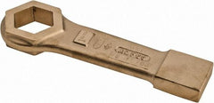 Ampco - 1-11/16" 6 Point Striking Box Wrench - Single End, 9-7/8" OAL, Aluminum Bronze - Exact Tool & Supply