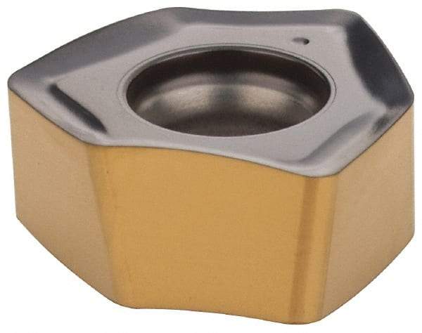 Iscar - H600 WXCU080612 Grade IC808 Carbide Milling Insert - TiAlN/AlTiN/TiN Finish, 0.2677" Thick, 0.5378" Inscribed Circle, 1.2mm Corner Radius - Exact Tool & Supply