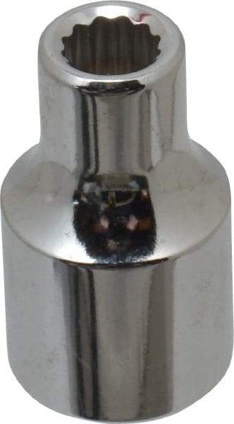 Proto - 1/2" Drive, Standard Hand Socket - 12 Points, 1-1/2" OAL, Alloy Steel, Chrome Finish - Exact Tool & Supply