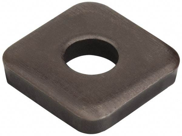 Jergens - 1" Bolt, 2-1/2" Square, Black Oxide Finish, Steel Square Flat Washer - 1-1/16" ID, 1/4" Thick - Exact Tool & Supply