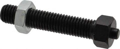 Jergens - 5/8-11 Thread, 7/8" Size, 3-27/32" Long, Black Oxide Coated, Low Carbon Steel Clamp Rest - 2-15/16" Thread Length, 11/32" Pin Diam x 3/16" Pin Height, 1/2" Nut Height - Exact Tool & Supply