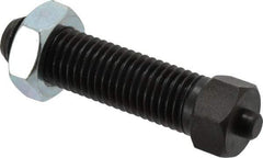 Jergens - 3/4-10 Thread, 7/8" Size, 3-1/2" Long, Black Oxide Coated, Low Carbon Steel Clamp Rest - 2-3/8" Thread Length, 11/32" Pin Diam x 3/16" Pin Height, 1/2" Nut Height - Exact Tool & Supply