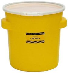 Eagle - 20 Gallon Capacity, Plastic Lever Lock, Yellow Lab Pack - 5 Gallon Container, Polyethylene, 88 Lb. Capacity, UN 1H2/X40/S Listing - Exact Tool & Supply