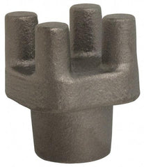 Jergens - 3-1/2" Diam, 2-3/8" High, 1/2" Thread, Tapped Bar Knob - 2-3/8" Projection, 2-1/8" Hub Diam, ASTM 32510 Malleable - Exact Tool & Supply