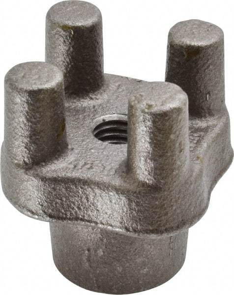 Jergens - 2" Diam, 2-1/8" High, 1/2" Thread, Tapped Bar Knob - 1-1/4" Projection, 1-1/8" Hub Diam, ASTM 32510 Malleable - Exact Tool & Supply